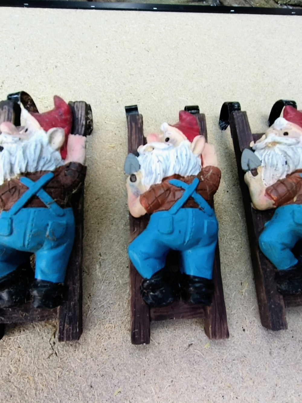 Hanging Gnome Figures 3 Each Is Roughly 5 1/2 Tall X 2